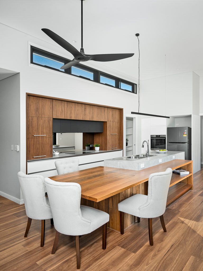 Sustainable-and-eco-friendly-Sherwood-home-by-dion-Deminara-architecture-dining-and-kitchen-area