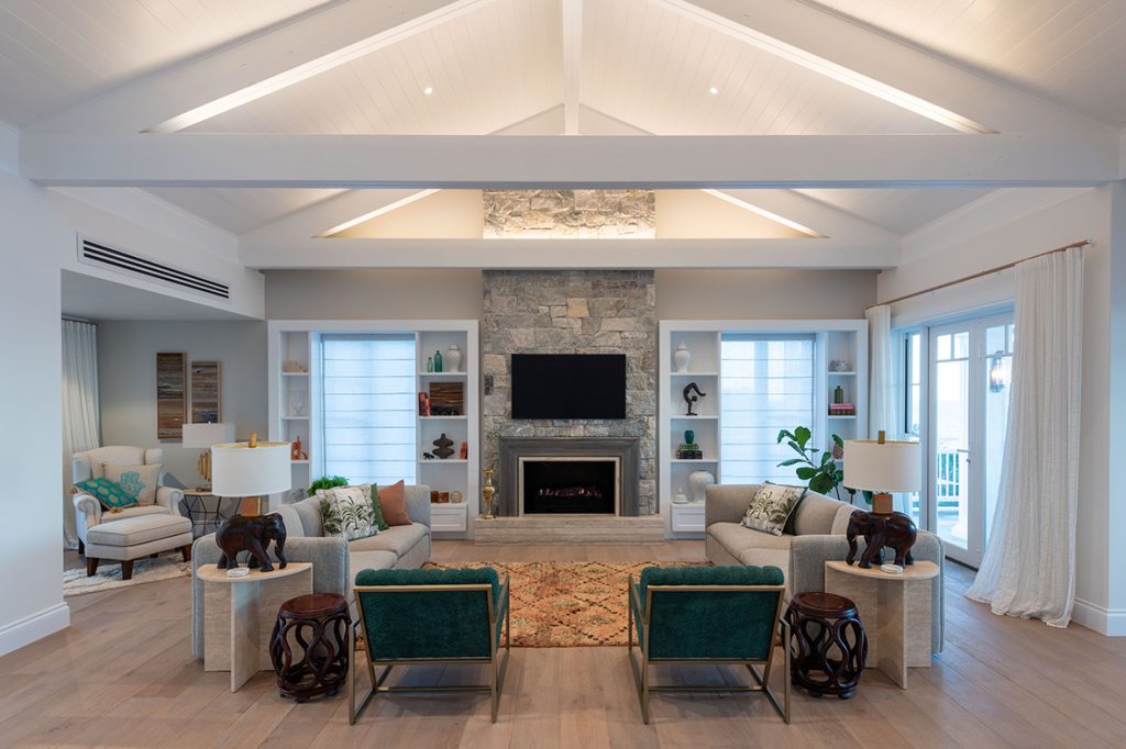 Hampton homes - interior - family or living area with fireplace