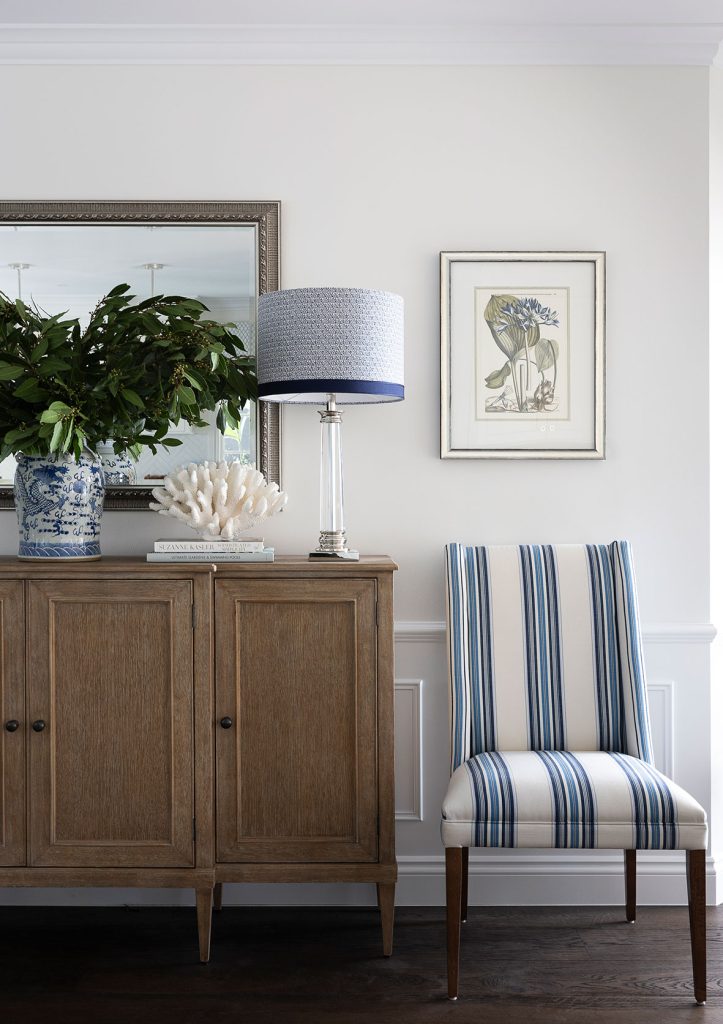 Highgate House - interior - console and seating area
