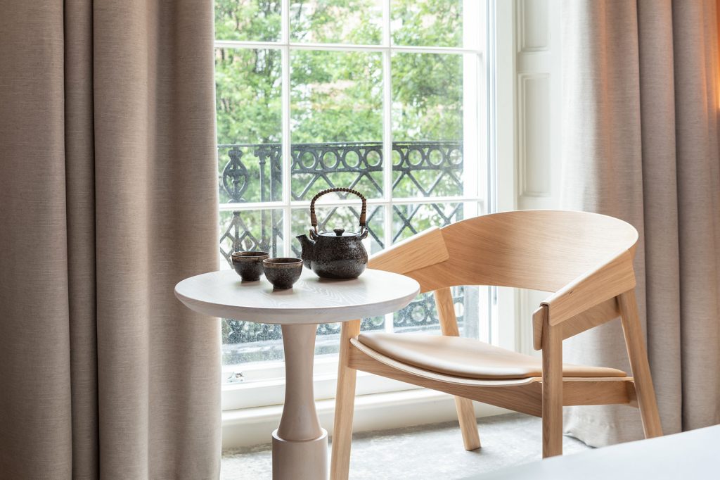 The Prince Akatoki London - deluxe room - coffee table by the window